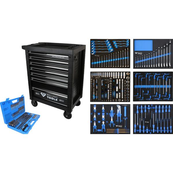 Chariot d’atelier Brilliant Tools avec 7 tiroirs et 473 outils, BT153473
